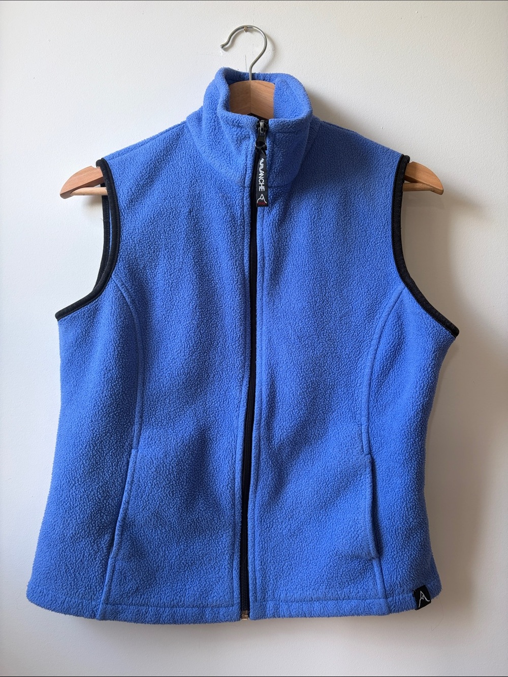 Avalanche Blue Women's Sleeveless Fleece Vest - Full Zip